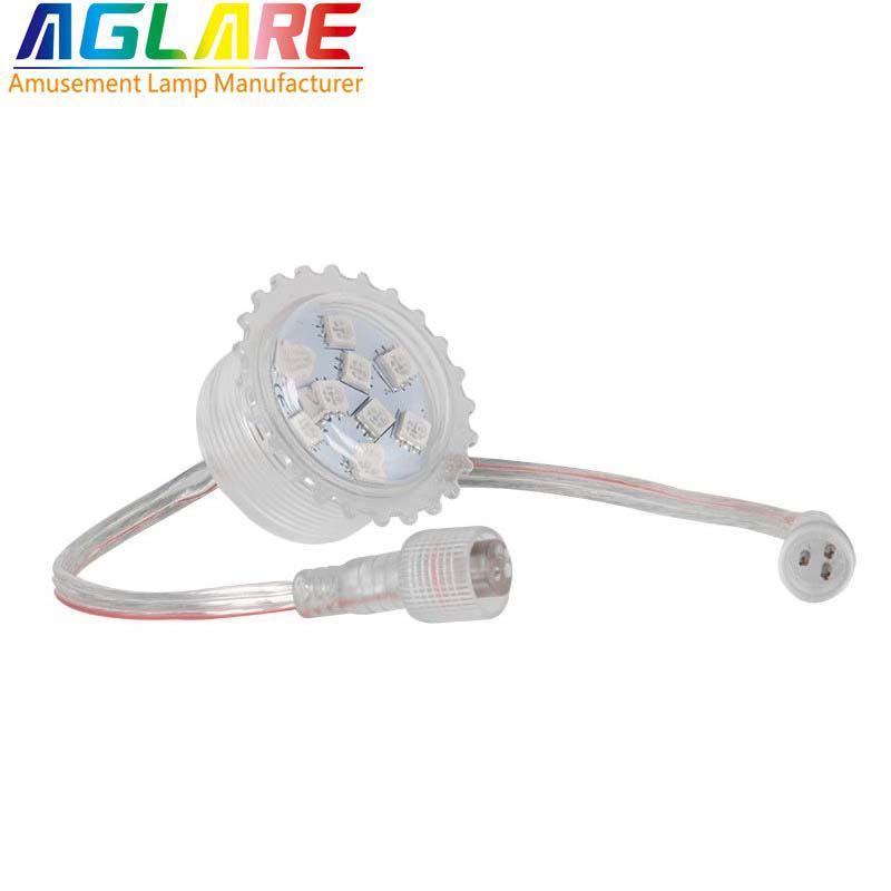 LED点光源灯全彩灯12伏24v防水  RGB led像素灯游乐园灯胆 LED 照明 